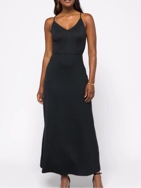 NWT Market & Spruce Alisha Strappy Back Maxi Dress - Black